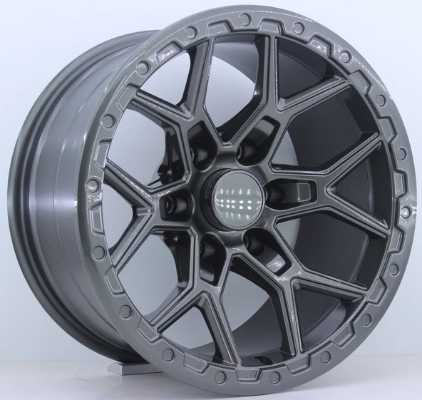 R1 Wheels 17 inç 6*139.7 ET12 Füme Jant Takımı (J-675)