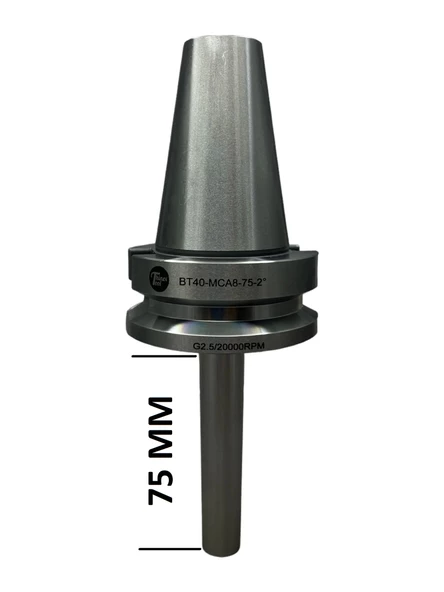 BT40 MCA8 - 75 BOY VİDALI TUTUCU M8X75 BOY VİDALI TUTUCU 20.000 devir balans alınmıştır