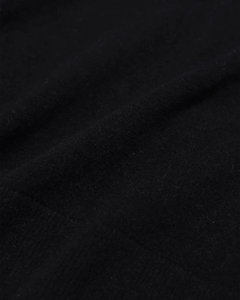 Far Afield KIER KNITTED POLO Polo Yaka Standart Kesim Yün Karışım Erkek Triko Kazak - Siyah - 4