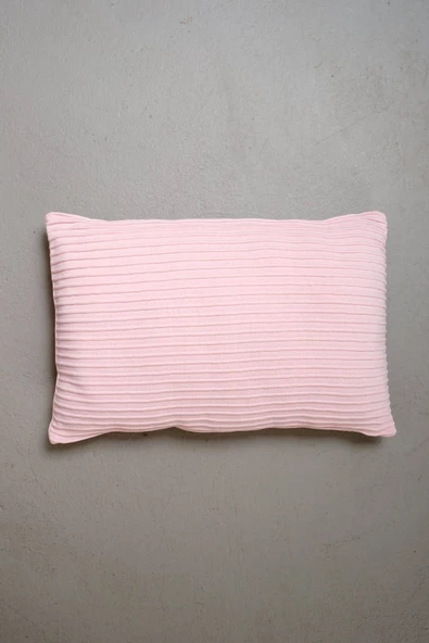 Peraluna FREE PILLOW %100 Organik Pamuk Triko Yastık Kılıfı 60X40 CM - Toz Pembe