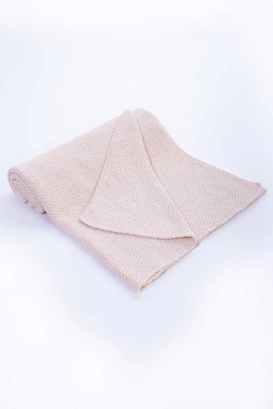 %100 Organik Pamuklu Bebek Battaniye 100x160 CM - BEJ - 5