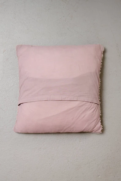 Peraluna FOAM PILLOW Şifon Şerit Triko Yastık Kılıfı 45X45 CM - Pudra - 2