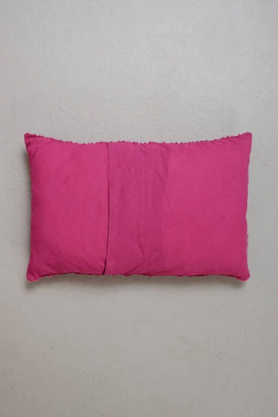 Peraluna FOAM PILLOW Şifon Şerit Triko Yastık Kılıfı 60X40 CM - Fuşya - 2