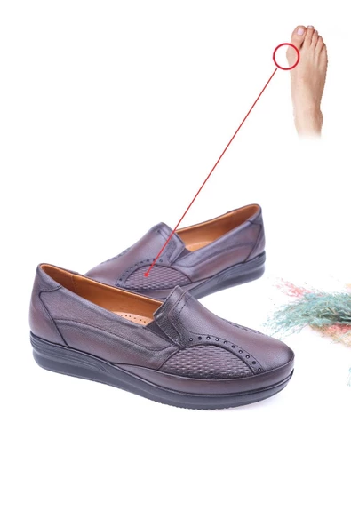 Walkenzo 2505 Kadın Hakiki Deri Ortopedik Ayakkabı