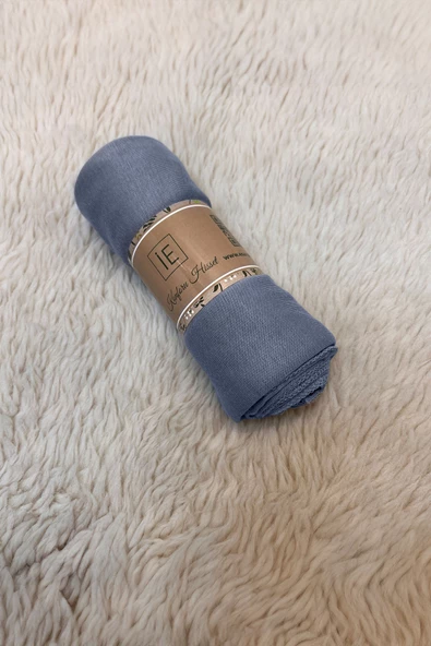 Shecarf Dikişli Penye Şal, Yüksek Gramaj, Özel Üretim, 4 Mevsim 00991  AÇIK GRİ - Resim 4