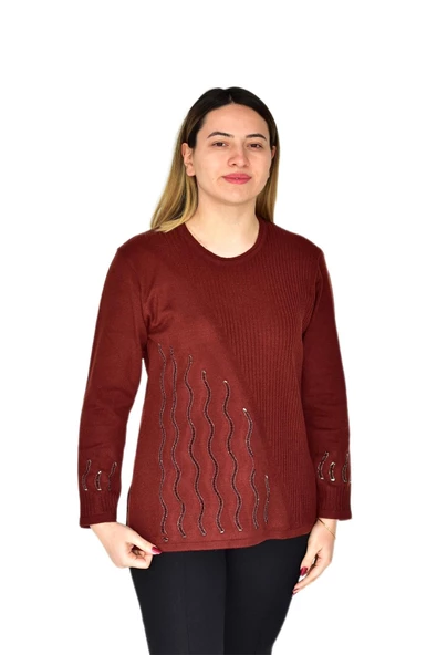 Kadın Triko Kazak BGL-ST03374 - Resim 5