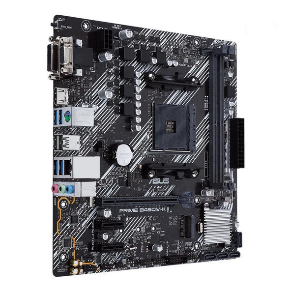 ASUS PRIME B450M-K II AMD B450 Soket AM4 DDR4 4400MHz (O.C.) M.2 mATX Anakart - 4