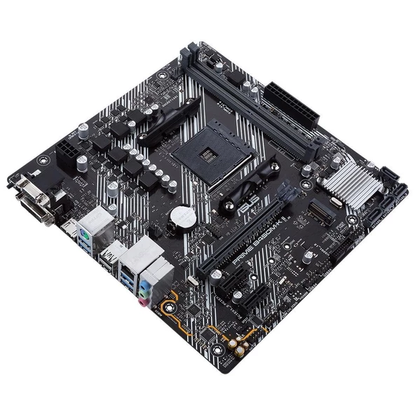 ASUS PRIME B450M-K II AMD B450 Soket AM4 DDR4 4400MHz (O.C.) M.2 mATX Anakart - 5