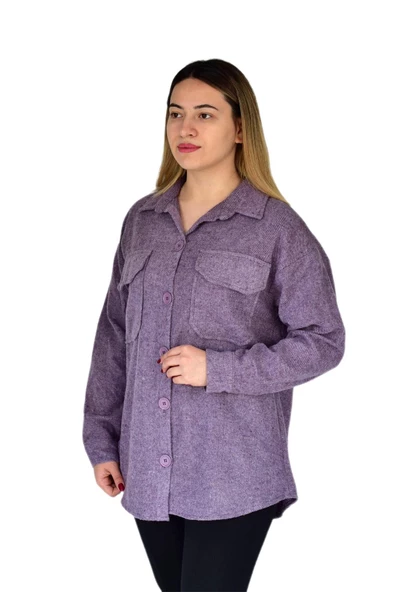 Kadın Çift Cepli Oduncu Gömlek 2273 BGL-ST03279 - 4