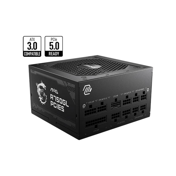 MSI MAG A750GL PCIE5 750W 80Plus Gold Modüler ATX 3.0 Güç Kaynağı