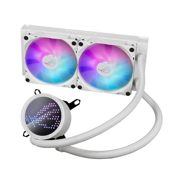ASUS ROG RYUO III 240 ARGB WHITE EDITION LED Ekran ROG ARGB Fanlı 240mm Beyaz Sıvı İşlemci Soğutucusu - 2
