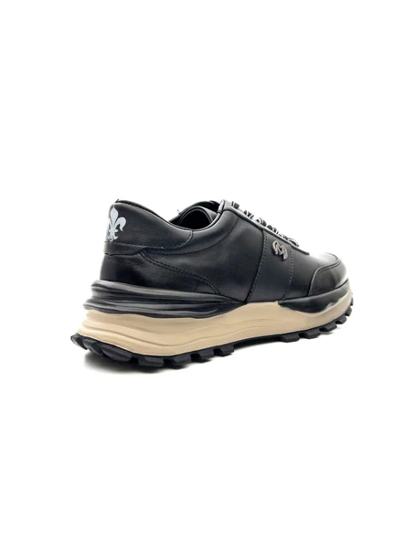Marcomen 19466 Erkek Hakiki Deri Siyah Casual Ayakkabı - 3