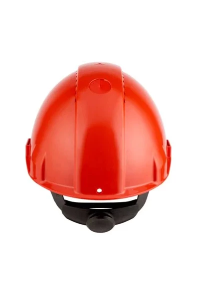 3M G3000NUV-RD Madenci Bareti, Uvicator, Mandallı, Havalandırmalı, Plastik Ter Bantlı, Kırmızı Renk - 5