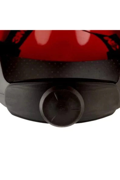 3M G3000NUV-RD Madenci Bareti, Uvicator, Mandallı, Havalandırmalı, Plastik Ter Bantlı, Kırmızı Renk - 2