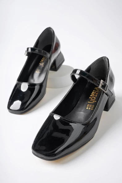 Muggo MARY Garantili Kare Burunlu Kadın Kısa Topuklu Ayakkabı - 5