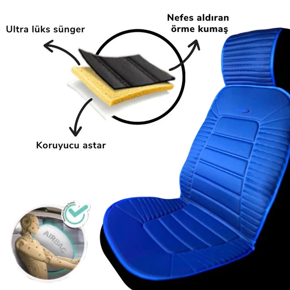 Space Oto Koltuk minderi, Volvo araçlara uyumlu 2'li set özel tasarım minder - 10