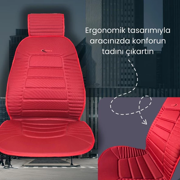 Space Oto Koltuk minderi, Volvo araçlara uyumlu 2'li set özel tasarım minder - 6