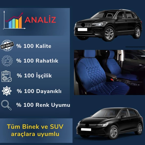 Space Oto Koltuk minderi, Ford araçlara uyumlu 2'li set özel tasarım minder - 5