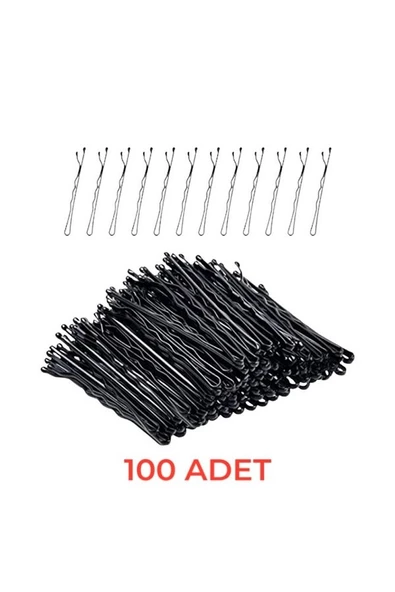 100 Adet Kaliteli Ucu Toplu Siyah Tel Toka - 4