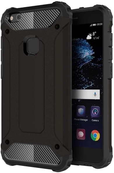 Huawei P10 Lite Silikon Armor Hybrid Zırh Kılıf - 5