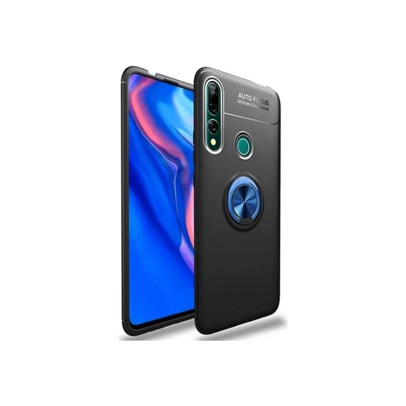 Huawei Y9 Prime 2019 Yüzüklü Standlı Manyetik Kamera Kor. Kılıf