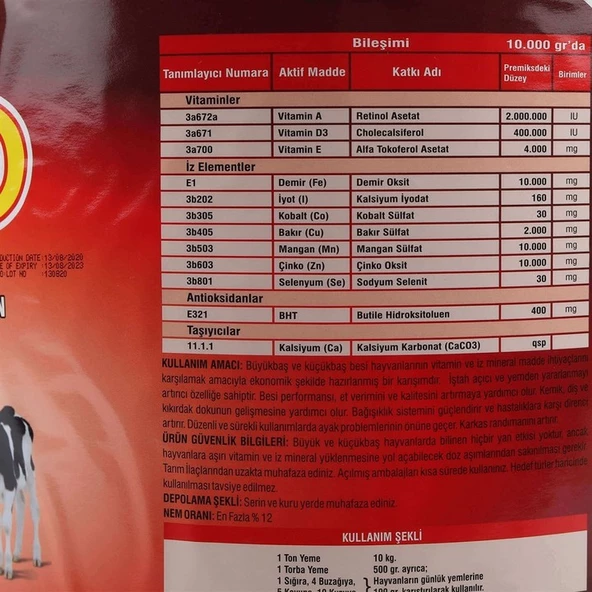 Revitamin Eco Feed Büyük ve Küçükbaş Vitamin Mineral Premiksi - 5