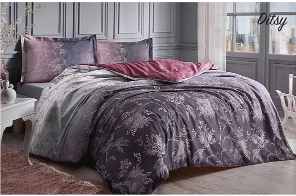 Özdilek Ranforce Çift Kişilik Nevresim Takımı dıtsy Mor - 2