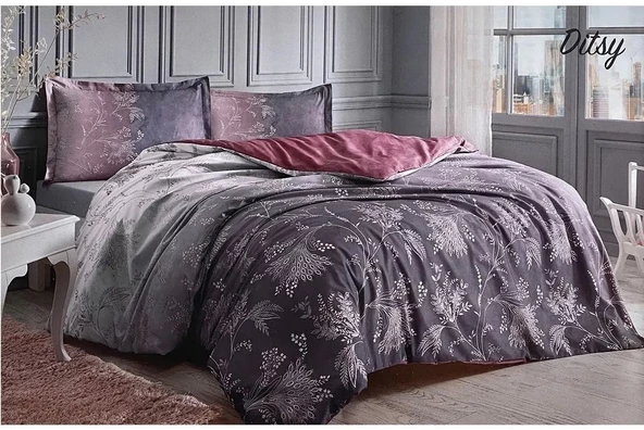 Özdilek Ranforce Çift Kişilik Nevresim Takımı dıtsy Mor