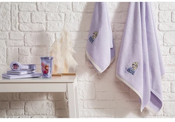 Özdilek Banyo Seti Disney Frozen Leaf Lila