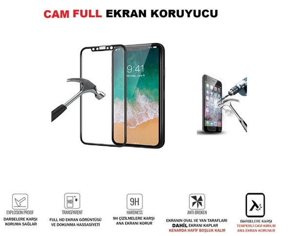 Apple iPhone 13 Mini Temperli Cam Full Ekran Koruyucu KKD - 3