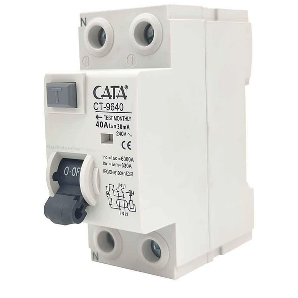 CT9640 CATA CT-9640..40 AMPER 30 MA KAÇAK AKIM RÖLESİ MONOFOZE
