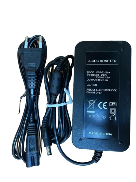 15 VOLT 5 AMPER  PLASTİK KASA ADAPTÖR