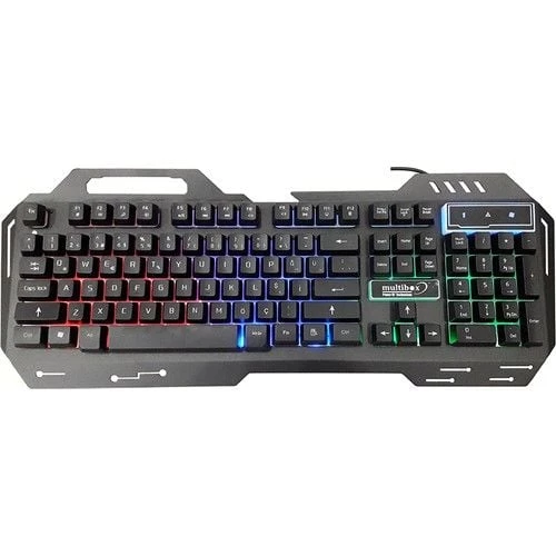 MULTIBOXGK900 MULTIBOX GK-900 USB Q OYUNCU KLAVYESİ RGB IŞIKLI METAL KASA