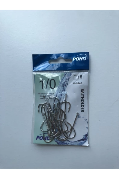 Uzun Pa.la Delikli Sap 1/0 Numara 18'li Paket Beyaz M-9946 Baitholder Olta Iğnesi - 2