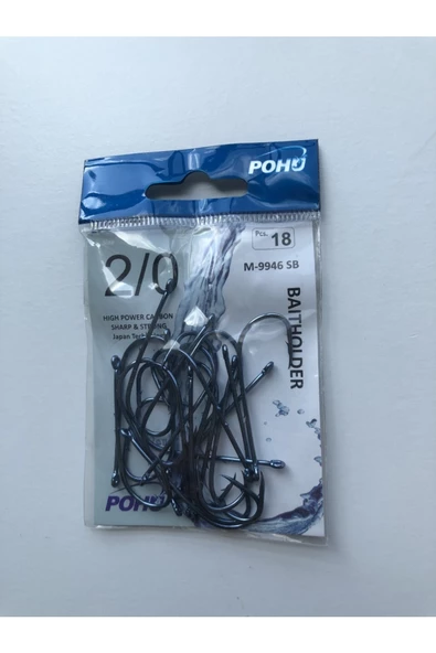 Uzun Pa.la Delikli Sap 2/0 Numara 18'li Paket Parlak Mavi M-9946 Sb Baitholder Olta Iğnesi - 2