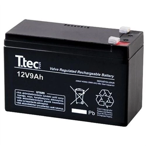 12 VOLT 9 AMPER AKÜ TTEC 151x65x94-2454 GRAM