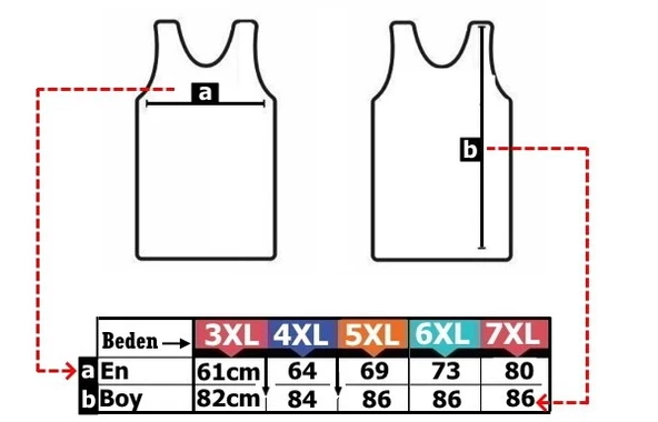Büyük Beden V Yaka Fanila Atlet Gri - 3
