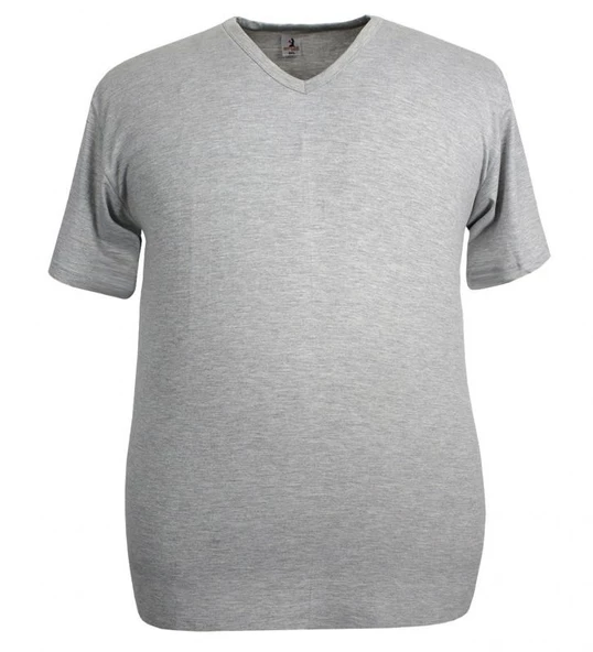 Büyük Beden V Yaka Fanila Atlet Gri