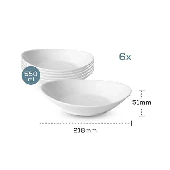 Keramika Krem Stella Yemek Tabağı 22 Cm 6 Adet 030 - Resim 4