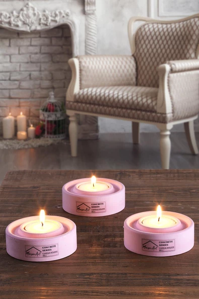 Holder | 3'Lü Set Mumluk | Tea Light Mumluk Seti | Dekoratif Şamdan Mumluk - 5