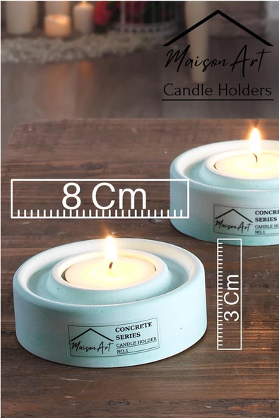 Holder | 3'Lü Set Mumluk | Tea Light Mumluk Seti | Dekoratif Şamdan Mumluk - 10