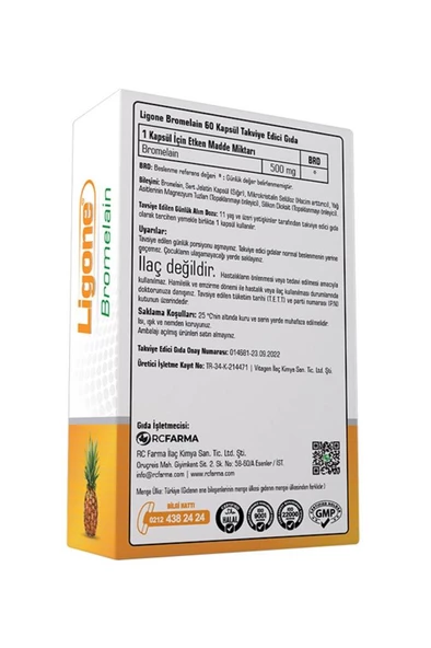Ligone Bromelain 60 Kapsül - Resim 2
