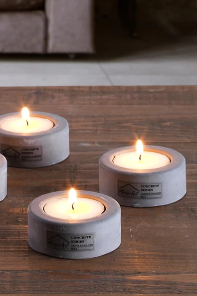 Holder | 6'Lı Set Mumluk | Tea Light Mumluk Seti | Dekoratif Şamdan Mumluk - Resim 4