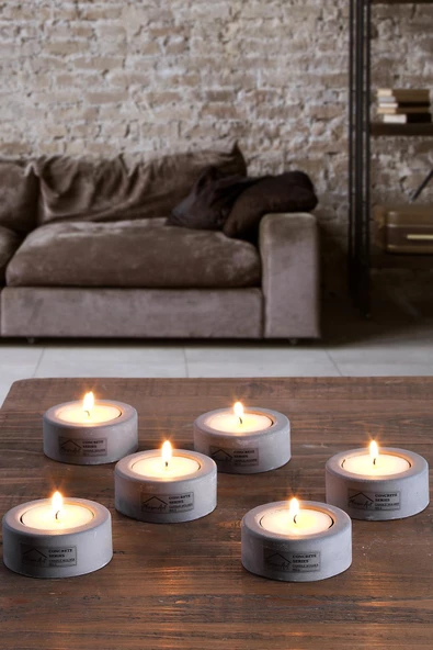 Holder | 6'Lı Set Mumluk | Tea Light Mumluk Seti | Dekoratif Şamdan Mumluk ürün görseli