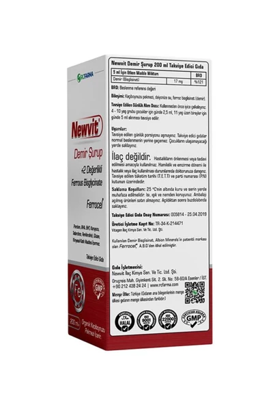 Newvit Demir Şurubu 200 Ml - Keçi Boynuzu - Resim 3