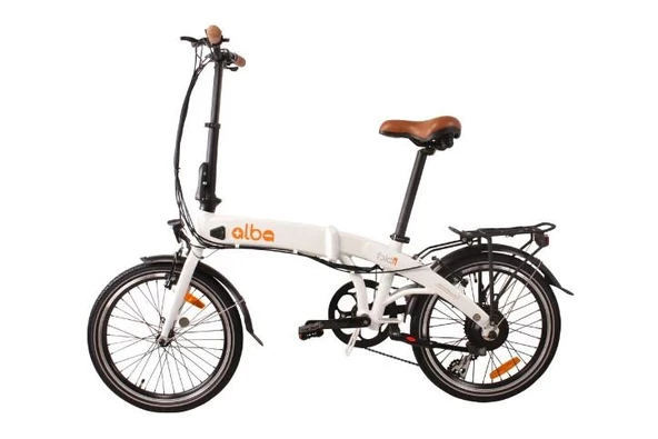 Alba Fold 2 Std Elektrikli Katlanır Bisiklet LED Gösterge, 7.8Ah Batarya Beyaz E-Bike - 2