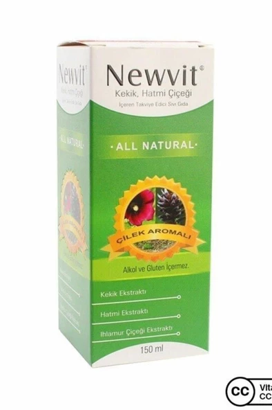 Newvit Kekik Hatmi Şurup 150 ml Çilek Aromalı - Resim 3