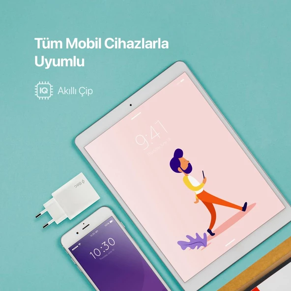 Ttec 40W Süper Hızlı 2x PD Type C Girişli Şarj Adaptörü, İphone, Samsung, Oppo, Xiaomi Şarj Adaptörü - 3