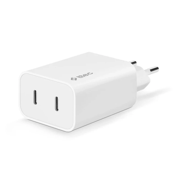 Ttec 40W Süper Hızlı 2x PD Type C Girişli Şarj Adaptörü, İphone, Samsung, Oppo, Xiaomi Şarj Adaptörü