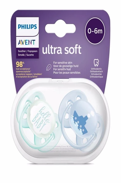 Philips Avent Ultra Soft Emzik 0-6 Ay Erkek